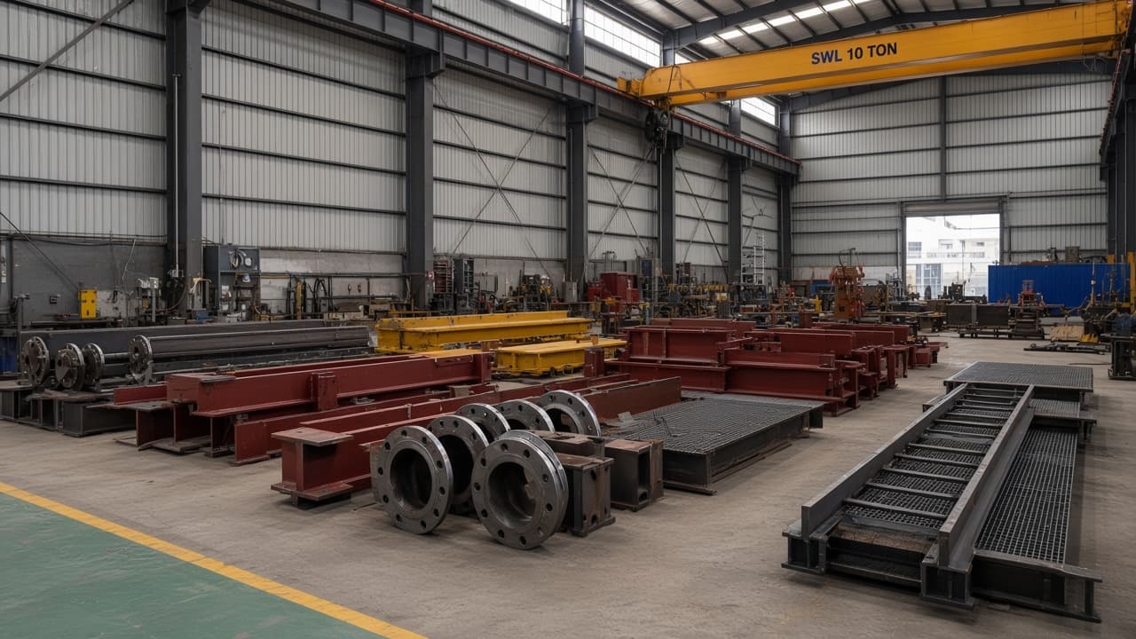 Structural steel supports for industrial projects